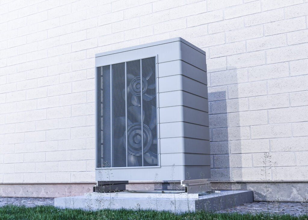 close-up-on-heat-pump-outside-home